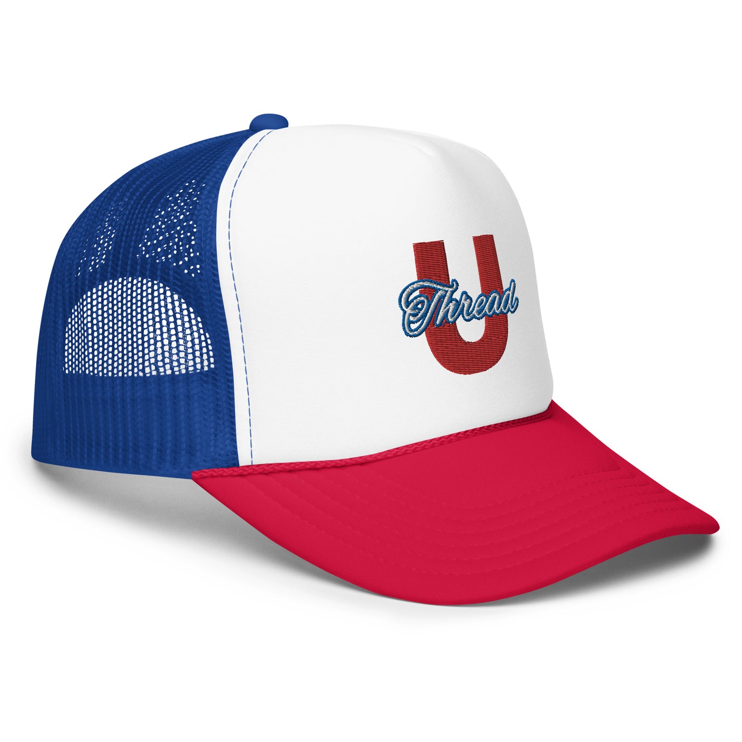 Thread White and Blue Foam Trucker Hat